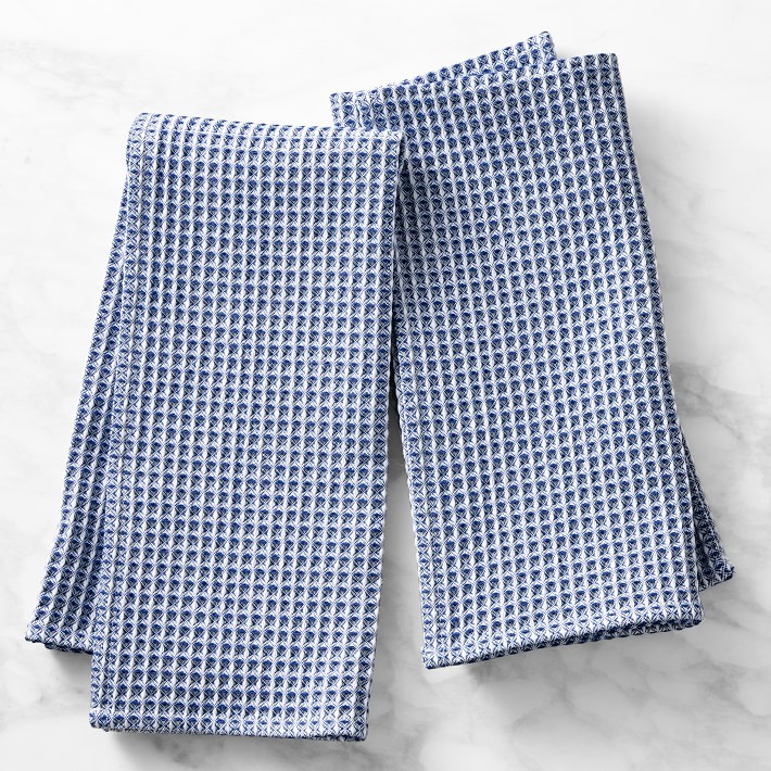 Oversized Waffle Weave Towels - Bright Blue