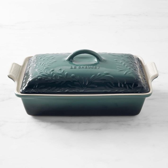 Le Creuset Olive Branch Heritage Stoneware Rectangular Covered Casserole