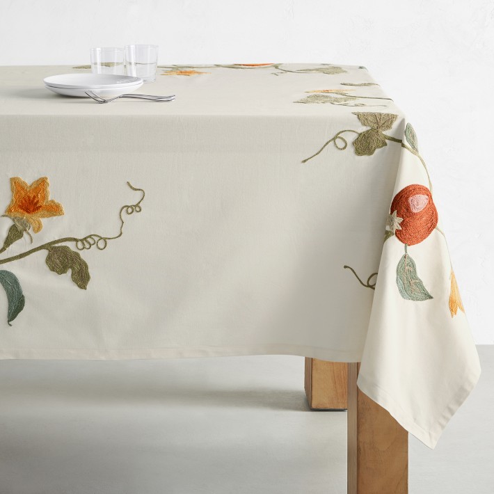 Harvest Embroidery Tablecloth, 70