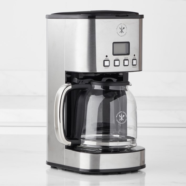 Modern Coffee Maker With Cup At Kitchen With Cozy Interior Stock