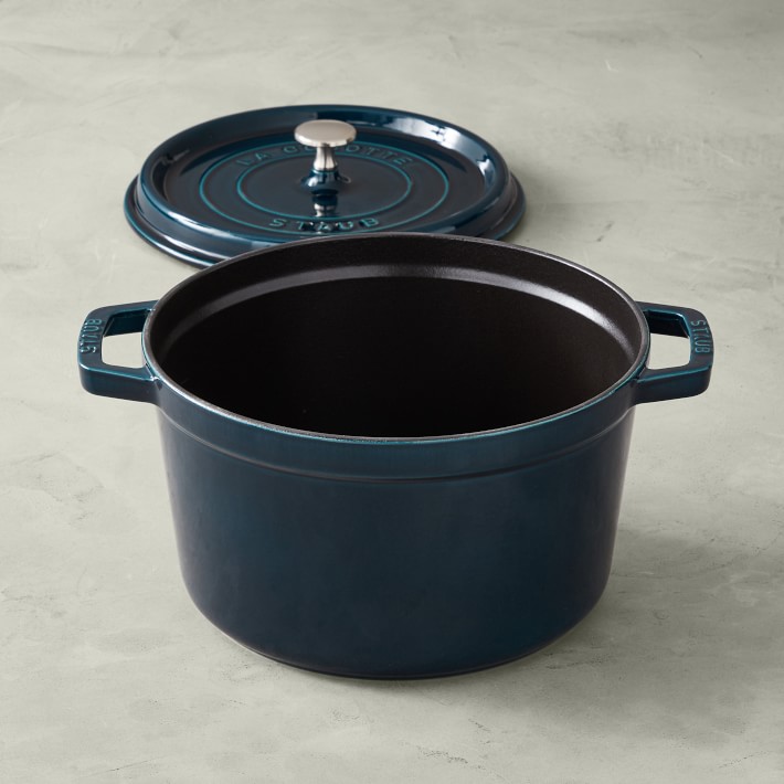Staub Tall Dutch Oven - 5-qt Cast Iron Cocotte - Sapphire Blue – Cutlery  and More
