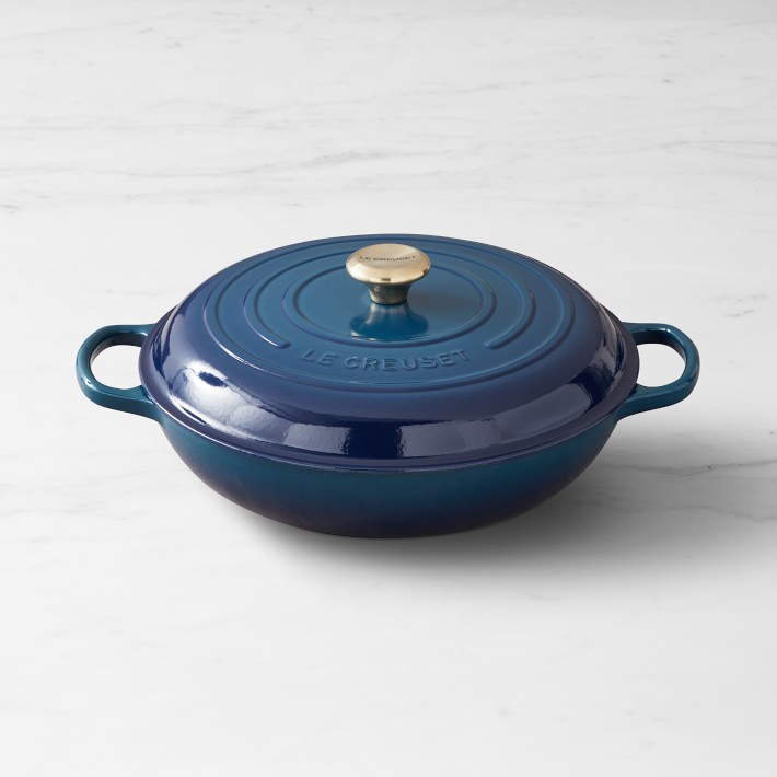 5 Qt. Signature Enameled Cast Iron Braiser with Stainless Steel