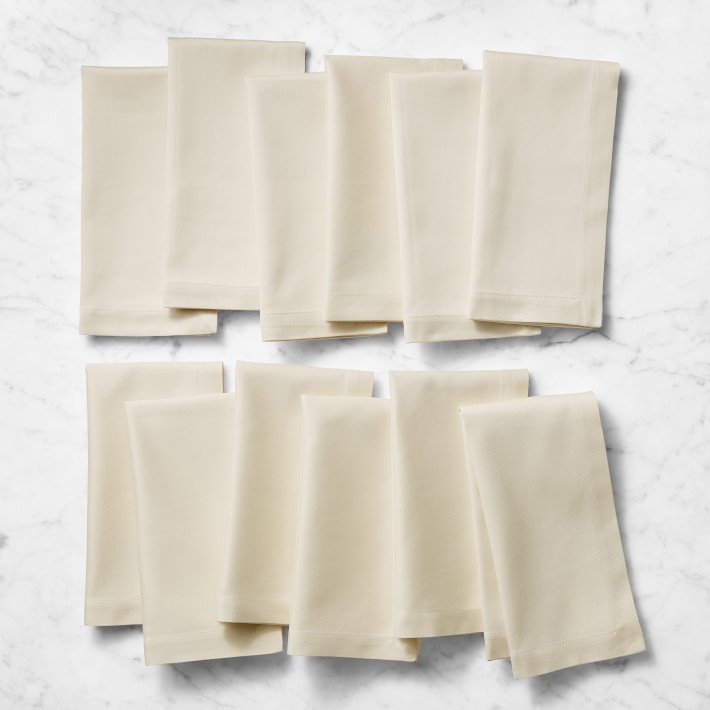 Dinner Napkins, Set of 12 - Ivory
