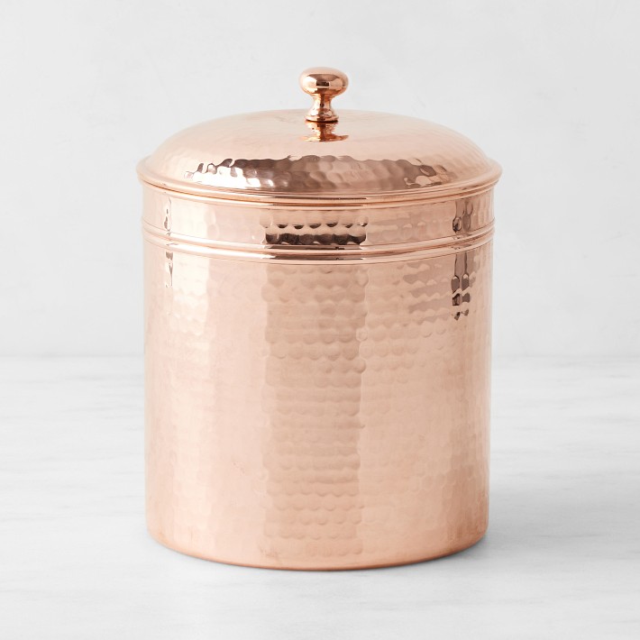 Hammered Copper Canister, Small | Williams Sonoma