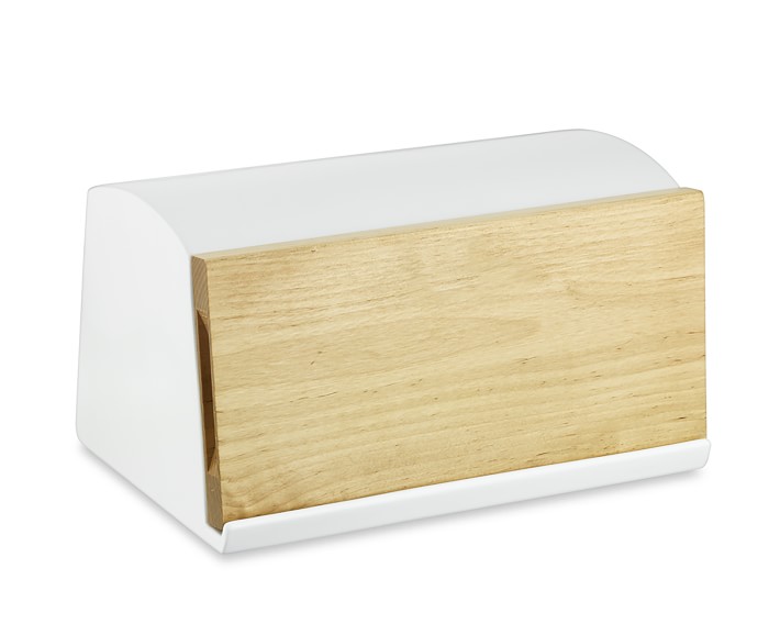 Williams Sonoma Ceramic &amp; Wood Bread Box