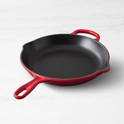 Le Creuset Signature Enameled Cast Iron Skillet Fry Pan, 10 1/4", Red