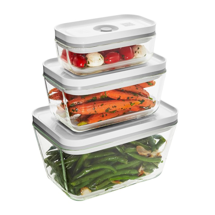 Zwilling Fresh &amp; Save 3-Piece Glass Food Storage Container, Meal Prep Containers