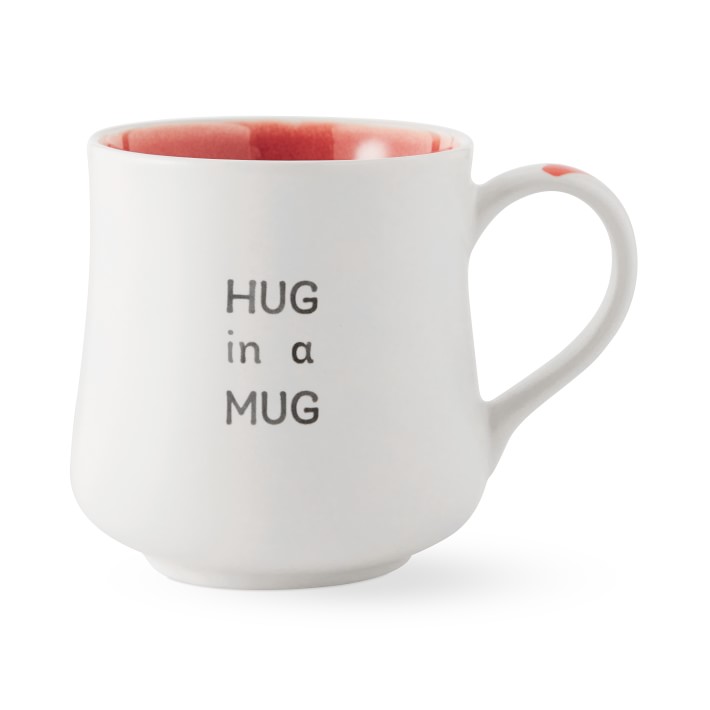 Hug in a Mug White Stainless Steel Travel Mug, 14 oz.