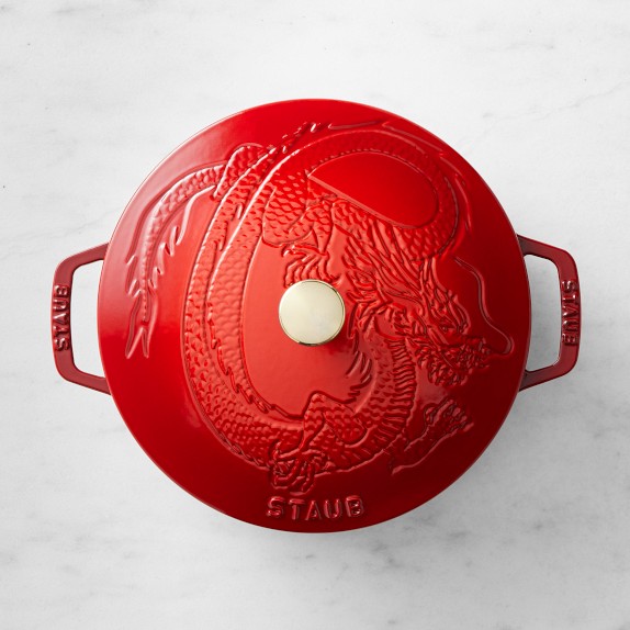 Staub Enameled Cast Iron Braiser with Dragon Lid, 2 1/2Qt. Williams
