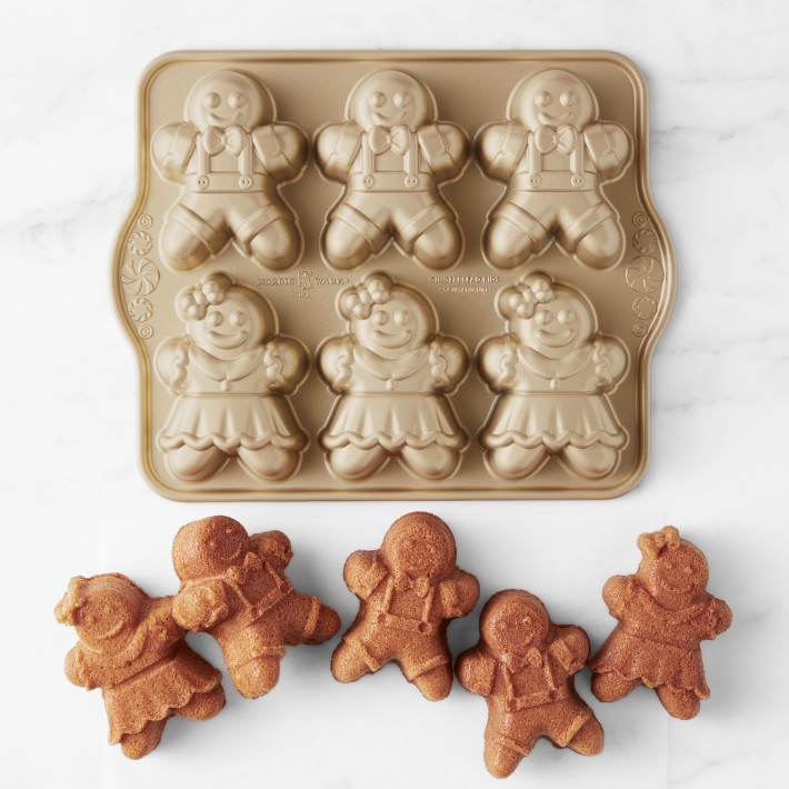 Nordic Ware Nonstick Cast Aluminum Gingerbread Kids Cakelet Pan