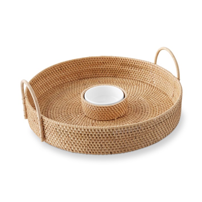 Light Woven Chip and Dip Bowl
