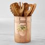 Ruffoni Olivewood Utensils with Utensil Holder, Set of 6