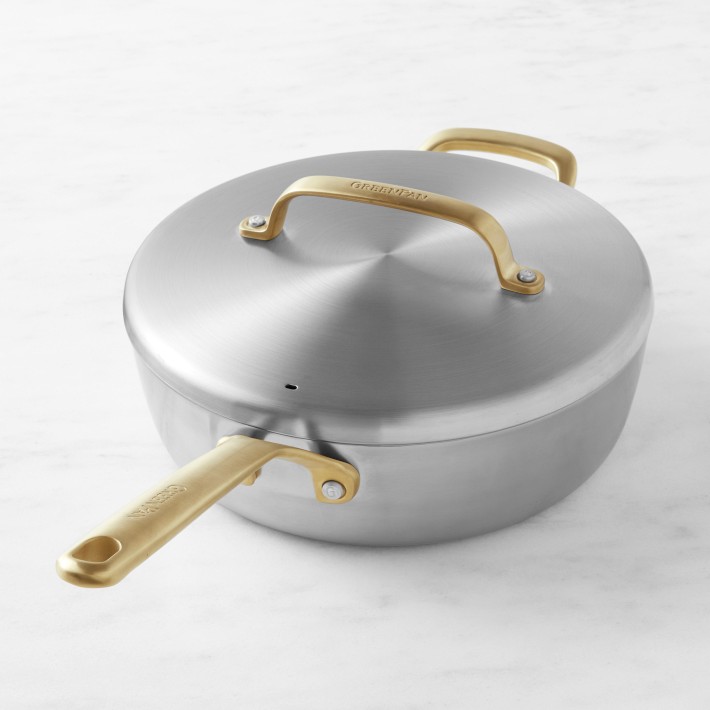 GreenPan™ GP5 Stainless-Steel Ceramic Nonstick Sauté Pan, 4-Qt.