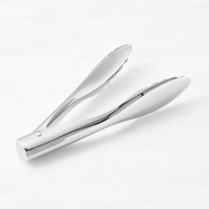Kitchen Tweezers 12 Straight Tip Long Food Tongs - Silver