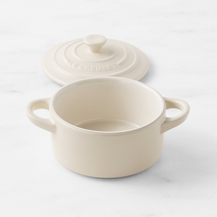 Le Creuset Mini Round Ceramic Cocotte in Meringue — Las Cosas Kitchen Shoppe