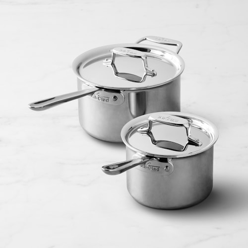 All-Clad D5® Stainless-Steel Sauce Pan Set of 2