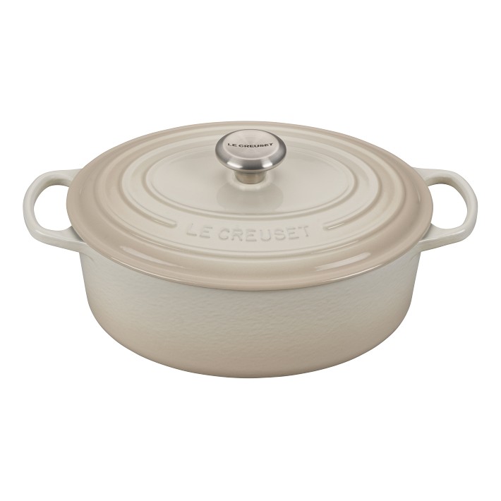 Le Creuset Signature Enameled Cast Iron Oval Dutch Oven - Meringue, 5 Qt