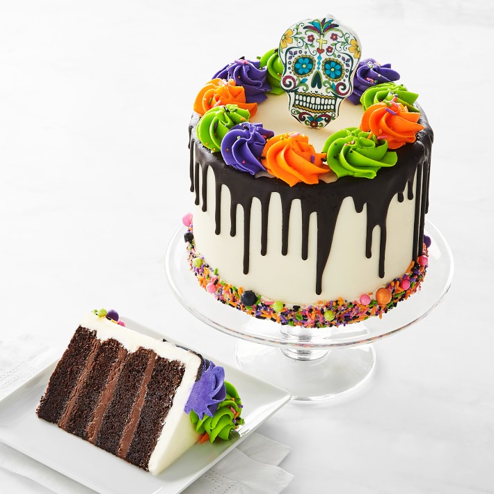 Day of the Dead Four-Layer Chocolate Cake, Serves 8-10