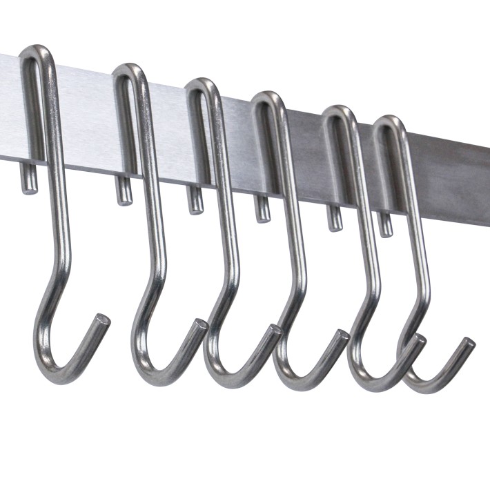 Hammered Steel Enclume Straight Pot Hook, Pot Rack Accessories