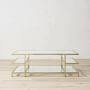 Tribeca Coffee Table, Small Polished Nickel