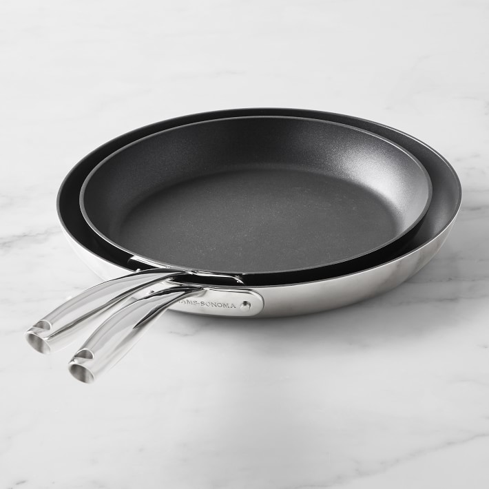 Williams Sonoma Stainless-Steel Nonstick French Skillet Fry Set, 10 1/4&quot; &amp; 12&quot;