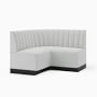 OPEN BOX: Garbo Leather Customizable Banquette &ndash; Vertical Tufting