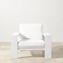 Larnaca Outdoor White Metal Club Chair