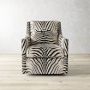 Zebra Upholstered Swivel Chair