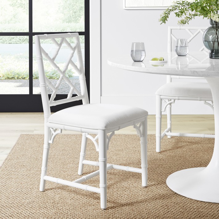 &#160;Chippendale Upholstered Bistro Side Chair
