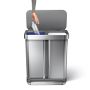 simplehuman Dual Compartment Step Can with Liner Pocket, 58L