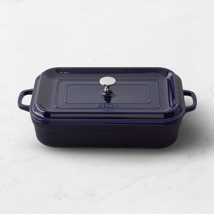 Staub Stoneware Rectangular Covered Baker in Sapphire