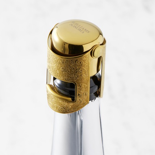 Williams Sonoma Heritage Champagne Stopper, Brass