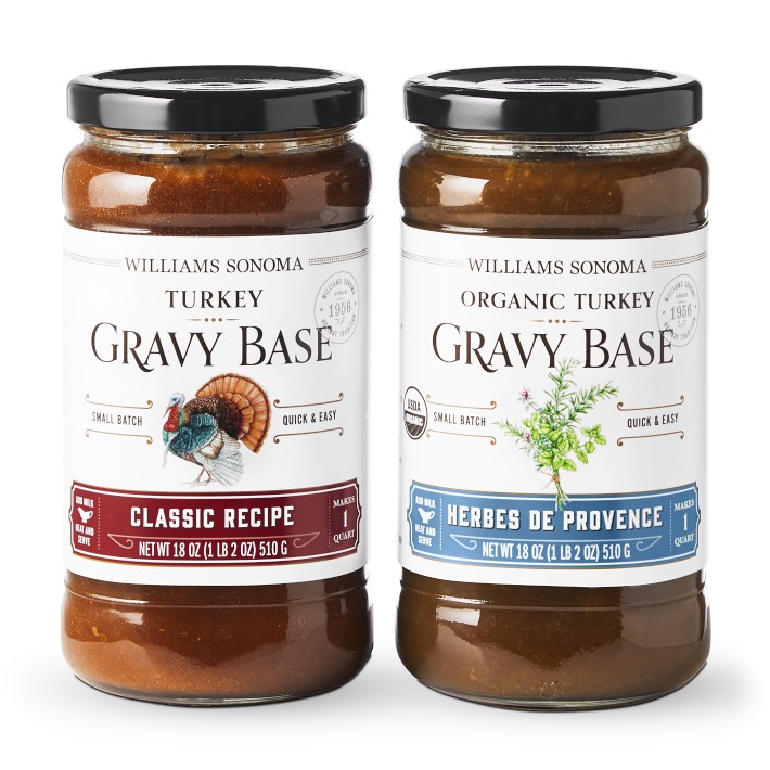 Williams Sonoma Classic Turkey Gravy Base &amp; Organic Herbes de Provence Gravy Base Set