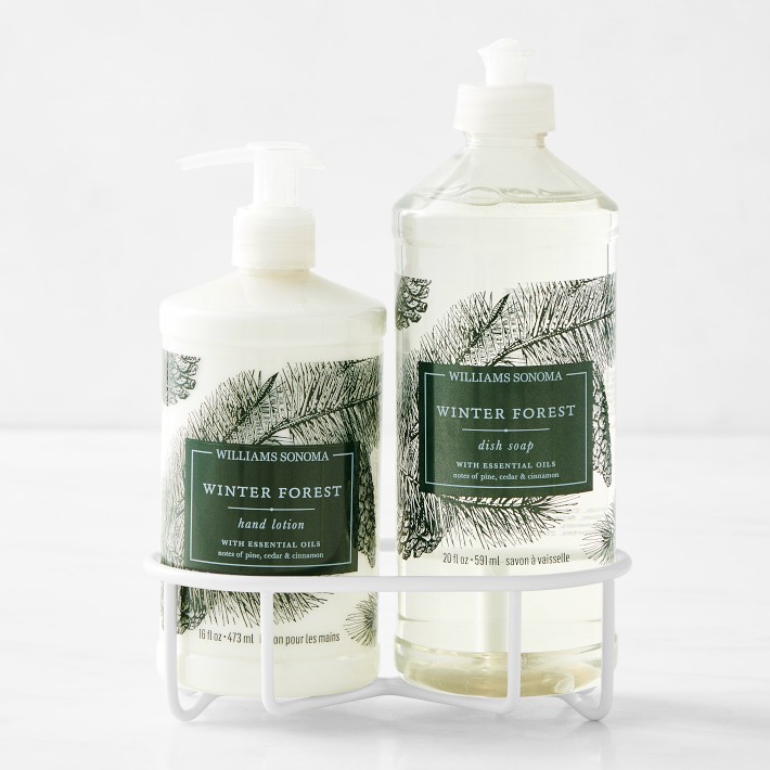 Williams Sonoma Winter Forest Hand Lotion and Dish Soap 3-Piece Kitchen Set