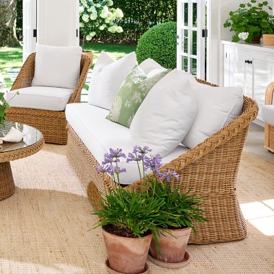 AERIN East Hampton Outdoor Sofa Patio Furniture Williams Sonoma