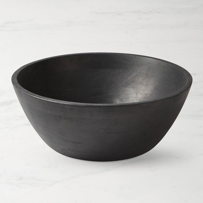 Black Wood Salad Bowls