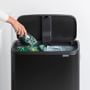 Brabantia Bo Touch Top Hi Dual Compartment Recycling Trash Can, 2 x 8 Gallon 