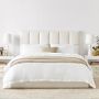 Kennedy Channel-Tufted Upholstered Bed &amp; Headboard