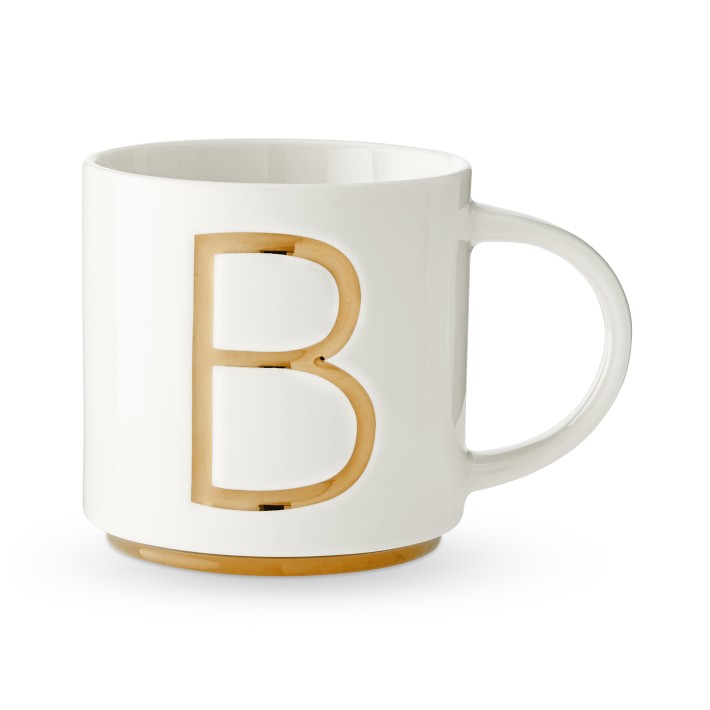 Gold Monogram Mug