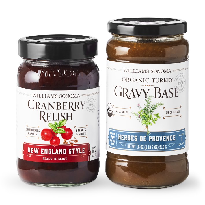 Williams Sonoma Organic Herbes de Provence Gravy Base and Cranberry Relish