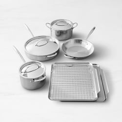 Williams Sonoma Thermo-Clad Stainless Steel 10-Piece Ultimate Cookware and Ovenware Set