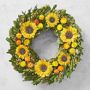 Sunflower &amp; Myrtle Wreath, 22&quot;