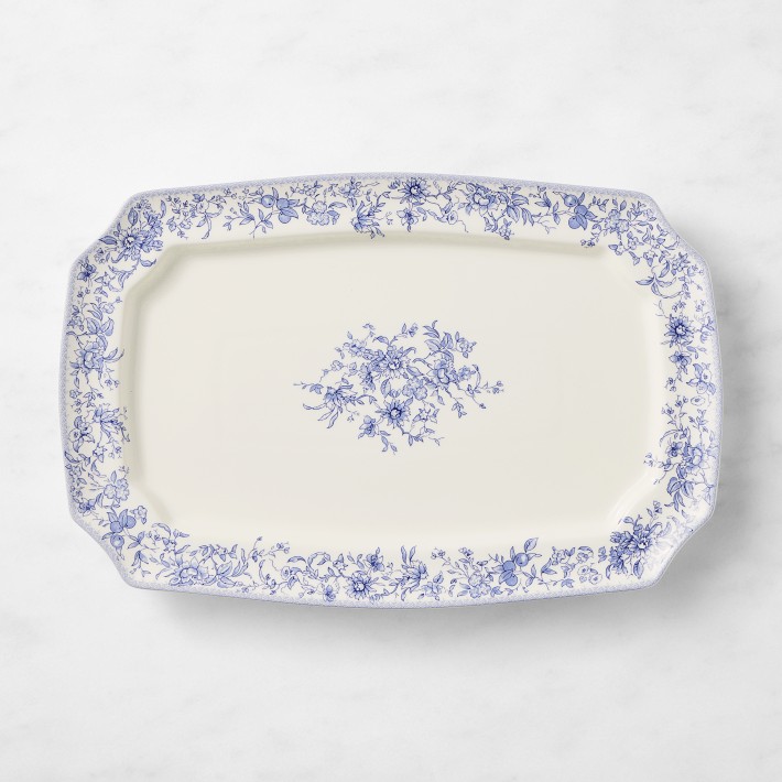 English Floral Rectangular Platter