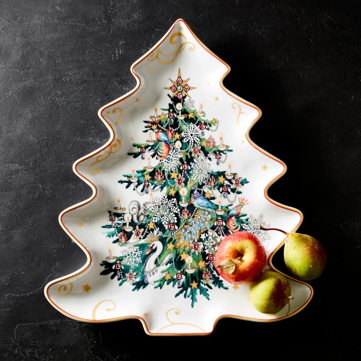 'Twas the Night Before Christmas Figural Tree Platter