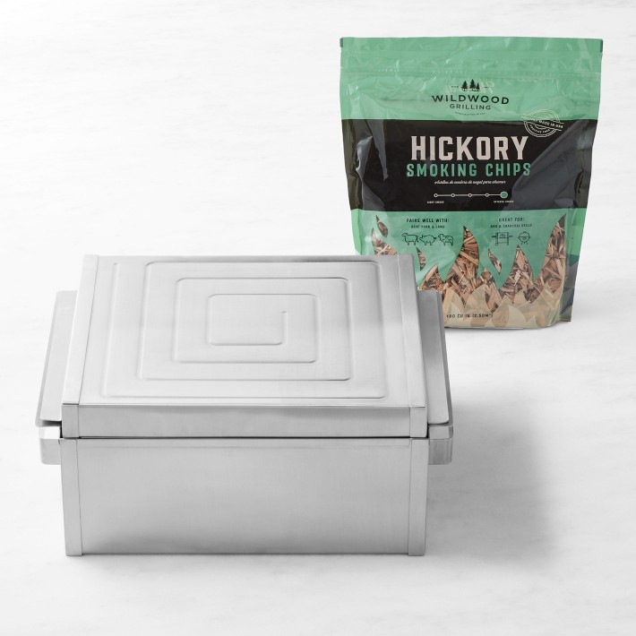 Williams Sonoma Smoker Box &amp; Hickory Smoking Chips Set