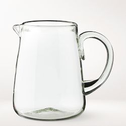 Recycled Glass Pitcher, Clear