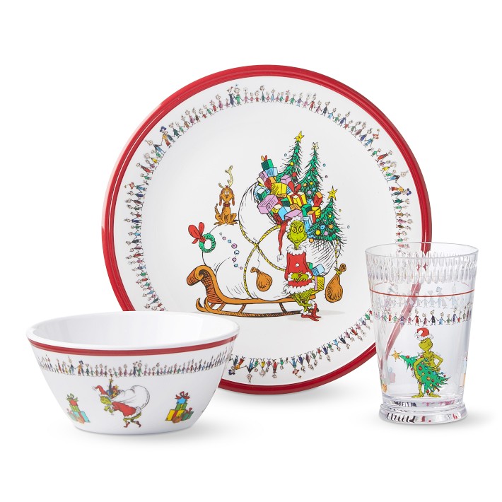 Grinch™ Kids Melamine Dinnerware | 3-Piece Set | Williams Sonoma