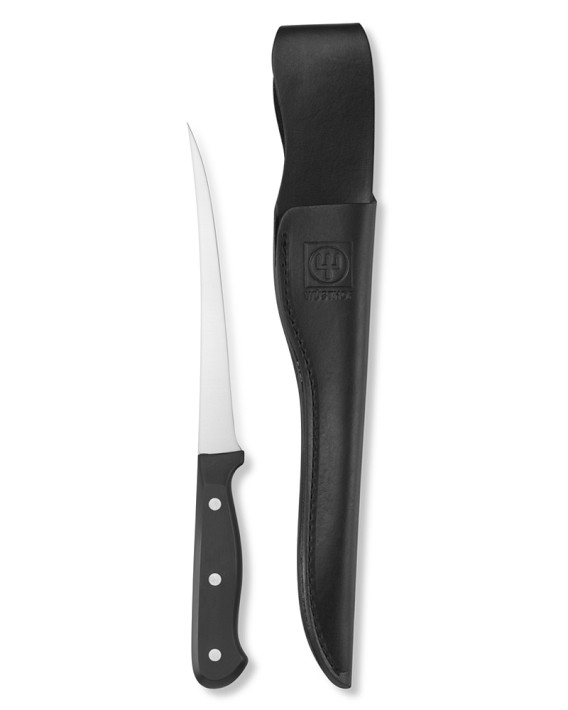 W&#252;sthof Gourmet Fillet Knife with Leather Sheath, 7&quot;