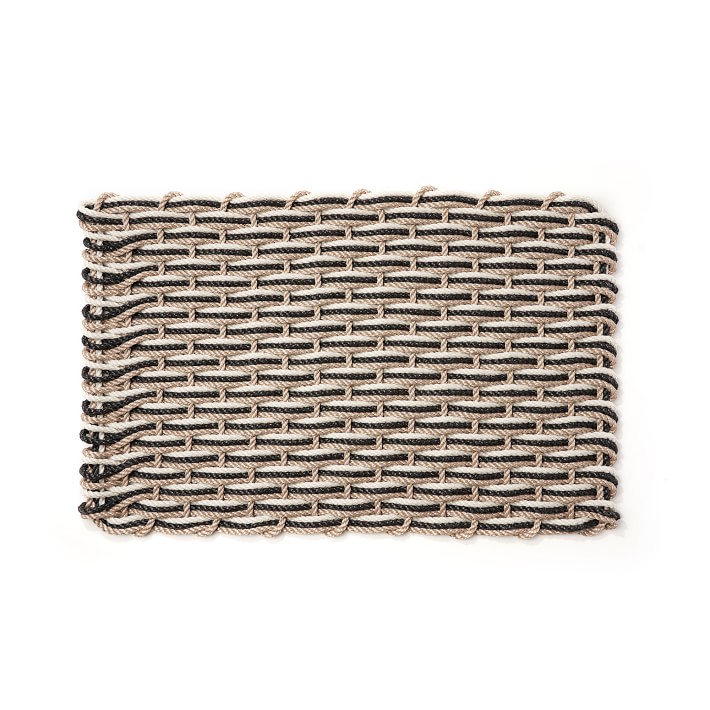 The Rope Co. Sand  &amp; Charcoal &amp; Oyster Doormat