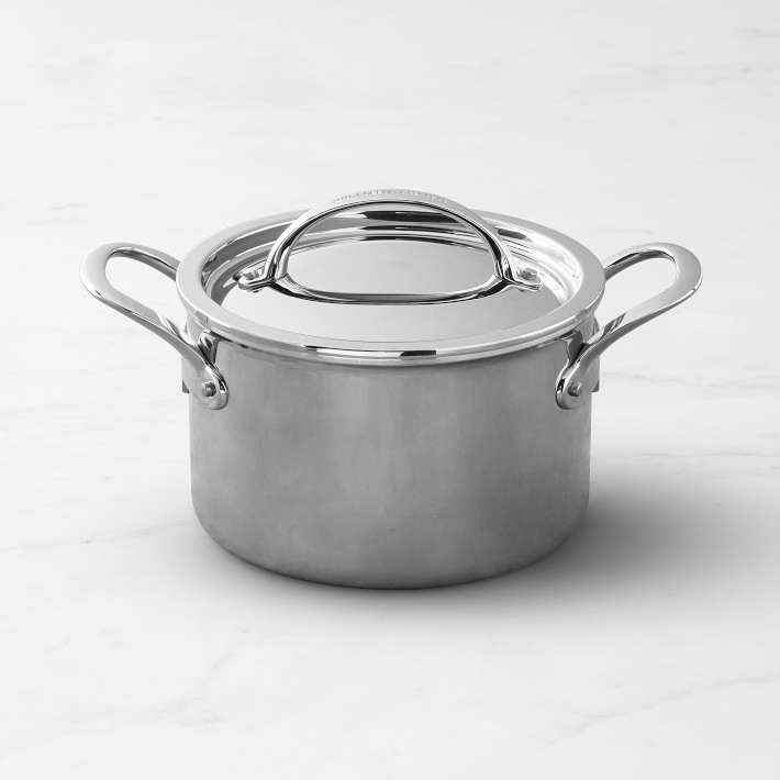 Williams Sonoma Signature Thermo-Clad&#8482; Stainless-Steel Soup Pot, 4-Qt.
